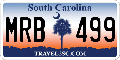 SC license plate MRB499
