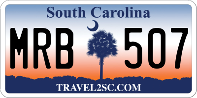 SC license plate MRB507