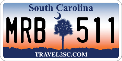 SC license plate MRB511