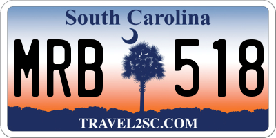 SC license plate MRB518