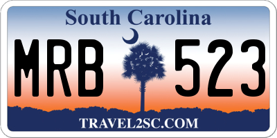 SC license plate MRB523