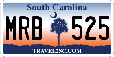 SC license plate MRB525