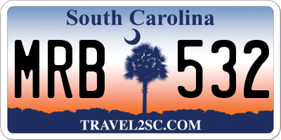 SC license plate MRB532