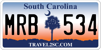 SC license plate MRB534