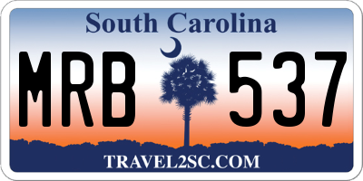 SC license plate MRB537