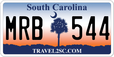 SC license plate MRB544