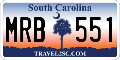 SC license plate MRB551