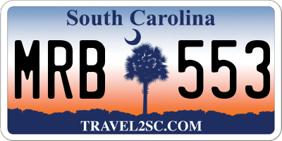 SC license plate MRB553
