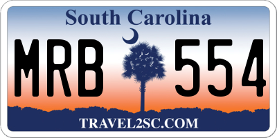 SC license plate MRB554