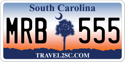 SC license plate MRB555