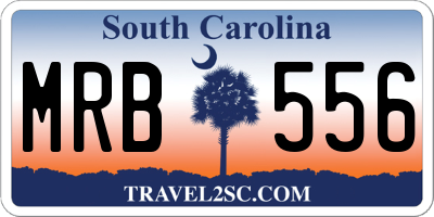 SC license plate MRB556