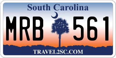 SC license plate MRB561