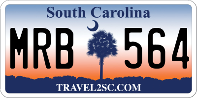 SC license plate MRB564