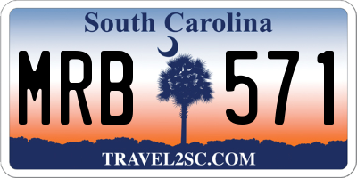 SC license plate MRB571
