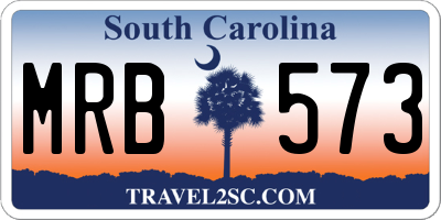 SC license plate MRB573
