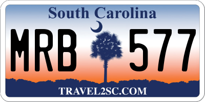 SC license plate MRB577