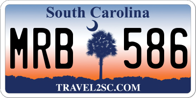 SC license plate MRB586