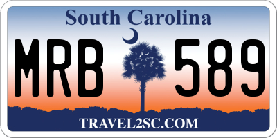 SC license plate MRB589