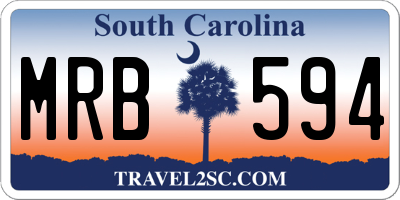 SC license plate MRB594