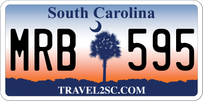 SC license plate MRB595