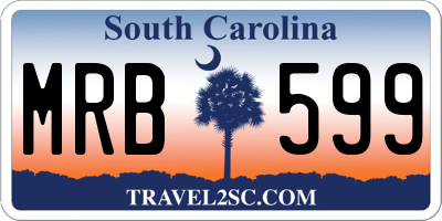 SC license plate MRB599