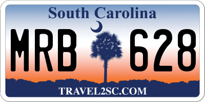 SC license plate MRB628