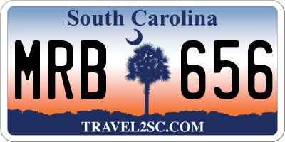 SC license plate MRB656