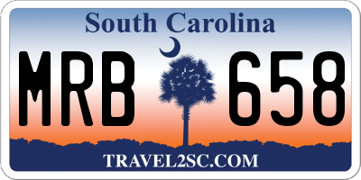 SC license plate MRB658