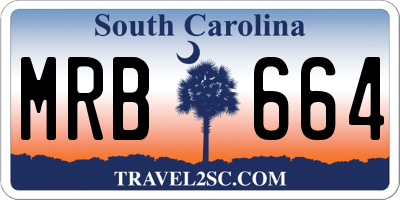 SC license plate MRB664