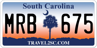 SC license plate MRB675