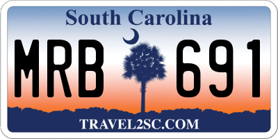 SC license plate MRB691