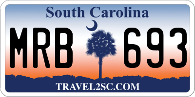 SC license plate MRB693