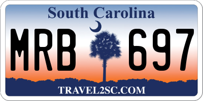 SC license plate MRB697
