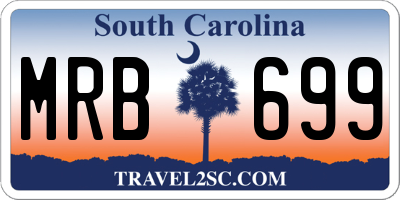 SC license plate MRB699