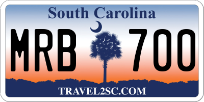 SC license plate MRB700