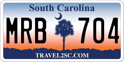 SC license plate MRB704