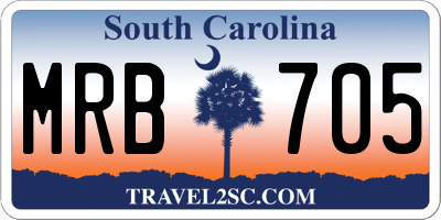 SC license plate MRB705
