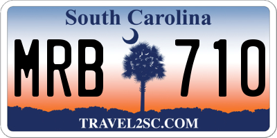 SC license plate MRB710