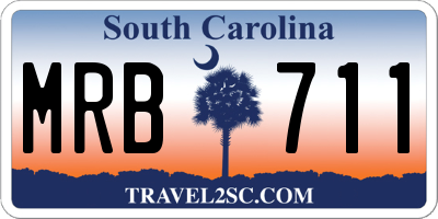 SC license plate MRB711