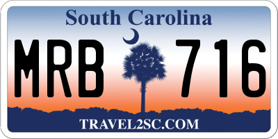 SC license plate MRB716