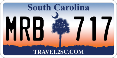 SC license plate MRB717