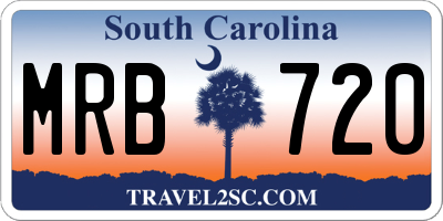 SC license plate MRB720