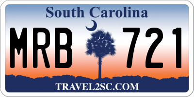 SC license plate MRB721
