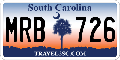 SC license plate MRB726