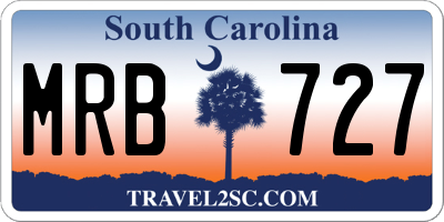 SC license plate MRB727