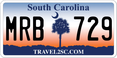 SC license plate MRB729