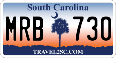 SC license plate MRB730