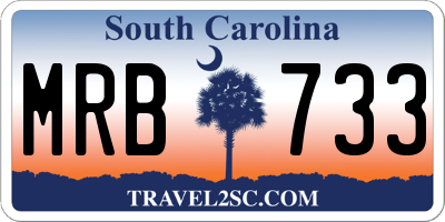 SC license plate MRB733