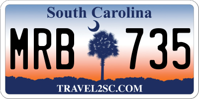 SC license plate MRB735