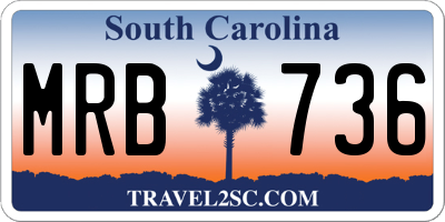 SC license plate MRB736